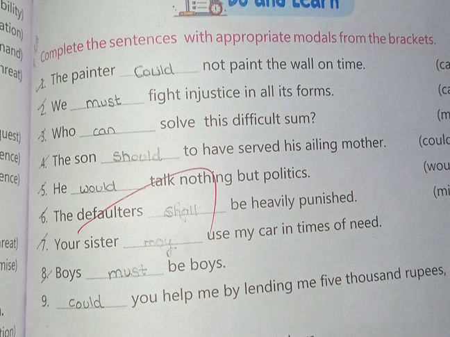 Complete the sentences with appropriate | StudyX