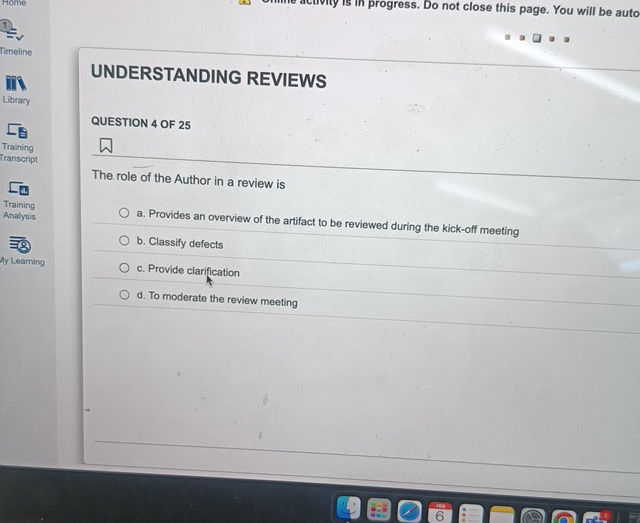 Review Question Study UNDERSTANDING REVIEWS QUESTION 4 OF 25 The | StudyX