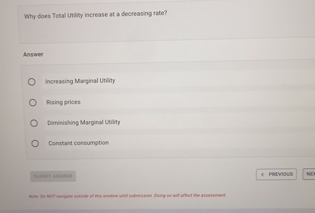 Why does Total Utility increase at a