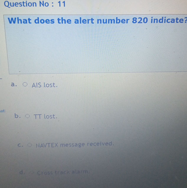 Question No 11 What does the alert number | StudyX