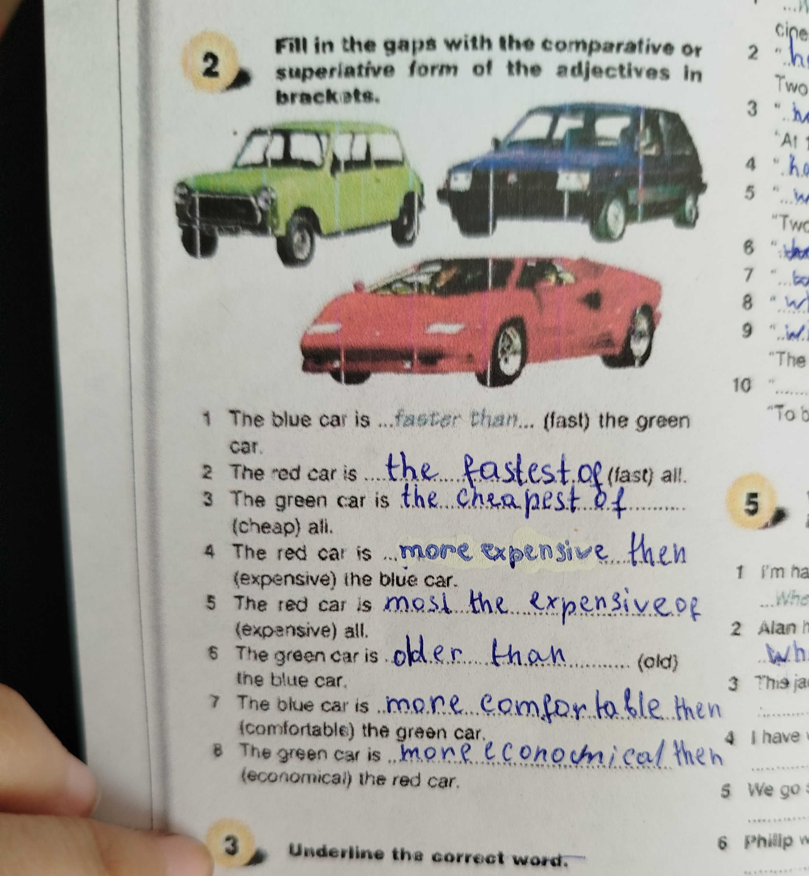 2 Fill in the gaps with the comparative or | StudyX