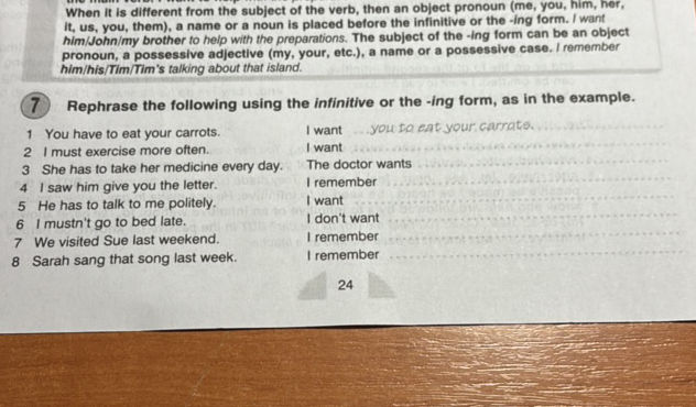 7 Rephrase the following using the | StudyX