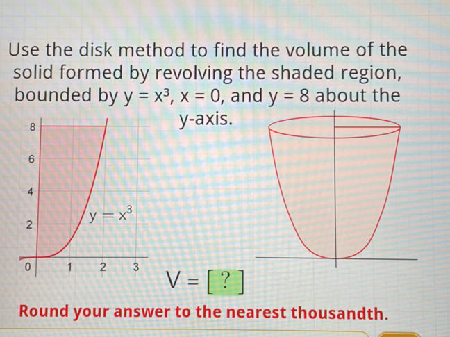 Use the disk method to find the volume of | StudyX