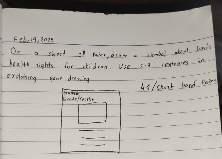 On a sheet of paper draw a symbol about