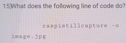 15) What does the following line of code do?