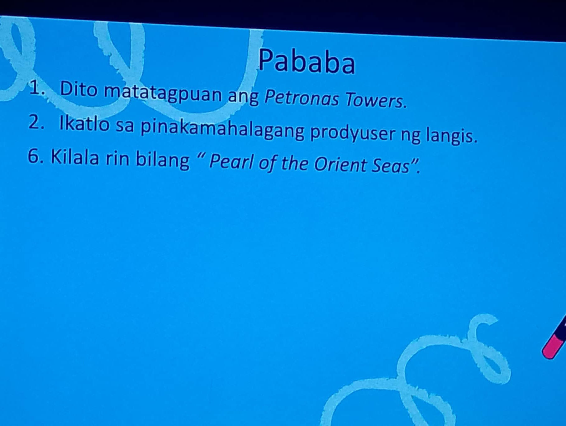 Pababa 1 Dito matatagpuan ang Petronas | StudyX