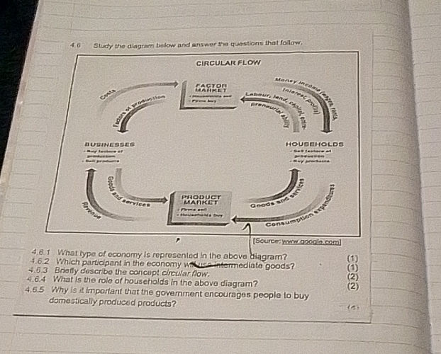 46 Study the diagram below and answer the | StudyX