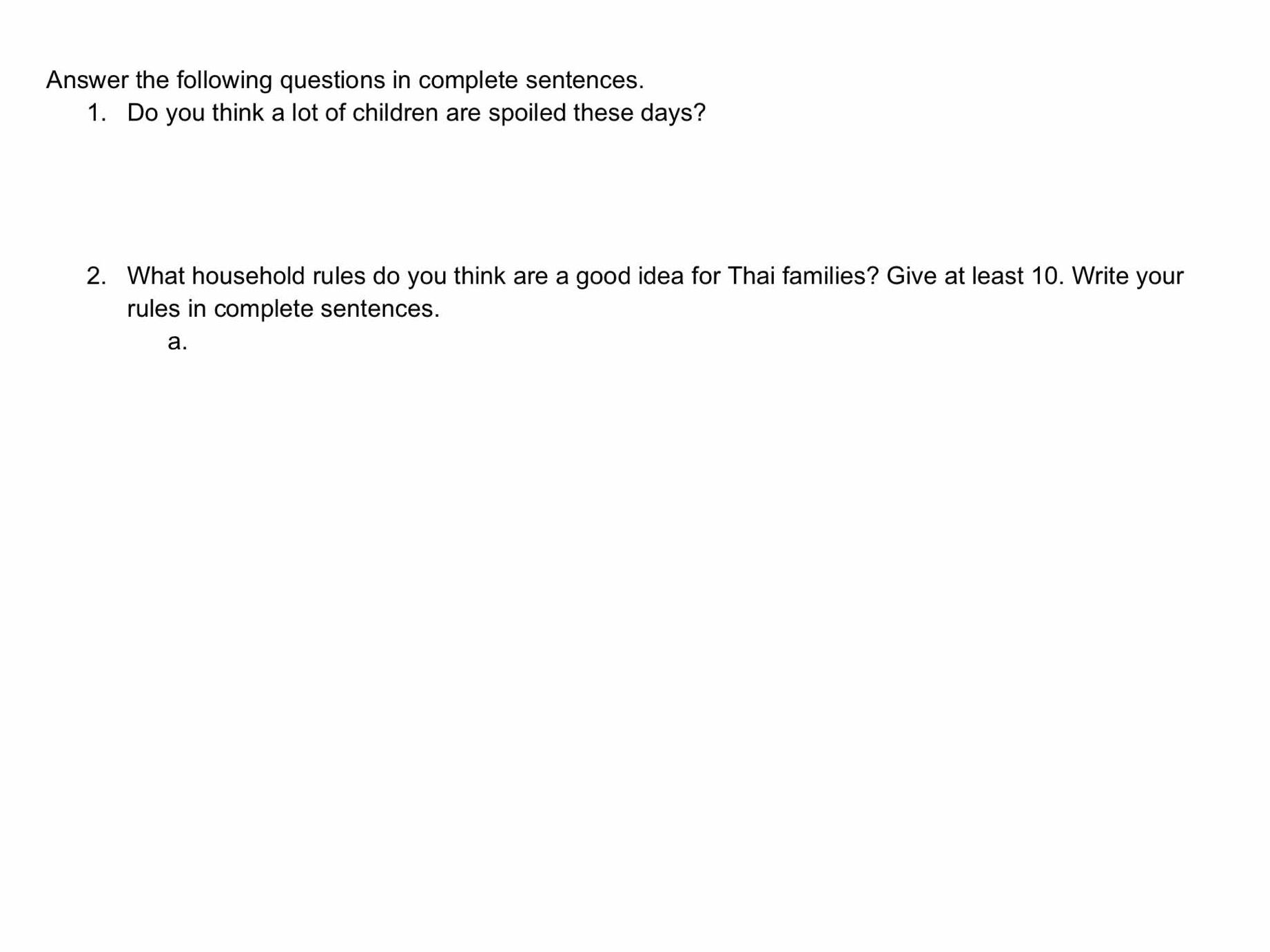 Complete These Questions Answer the following questions in complete | StudyX
