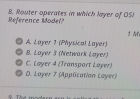 Router operates in which layer of OSI