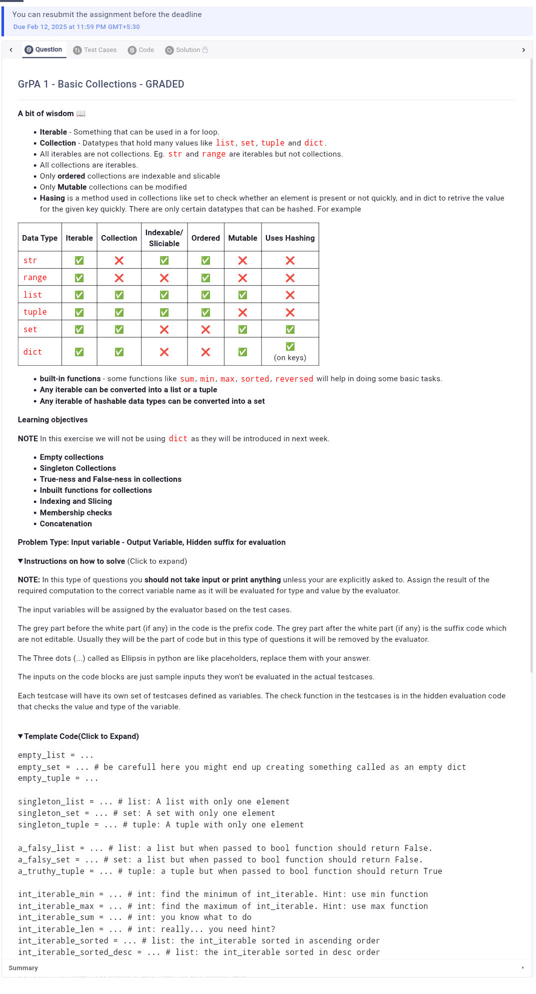 Grpa Roster Pdf GrPA 1 - Basic Collections - GRADED A bit of | StudyX