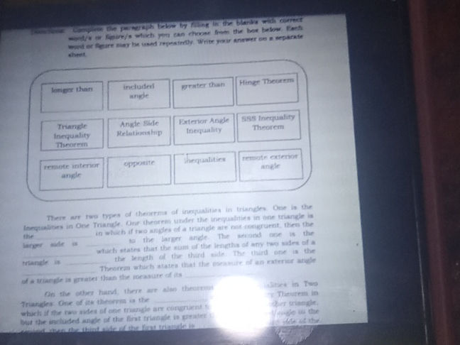 Complete the paragraph below by filling in | StudyX