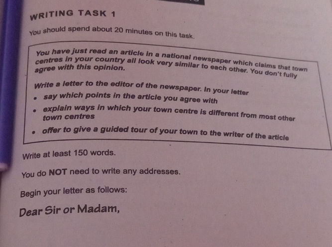 WRITING TASK 1 You should spend about 20 | StudyX