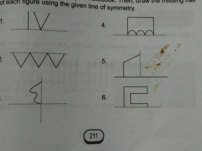 Complete the figures using the given line of | StudyX