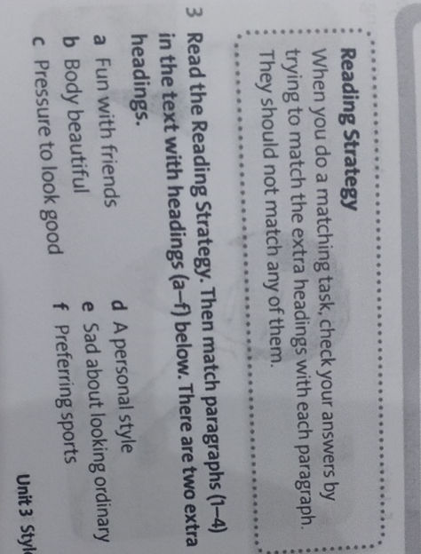 Read the Reading Strategy. Then match | StudyX