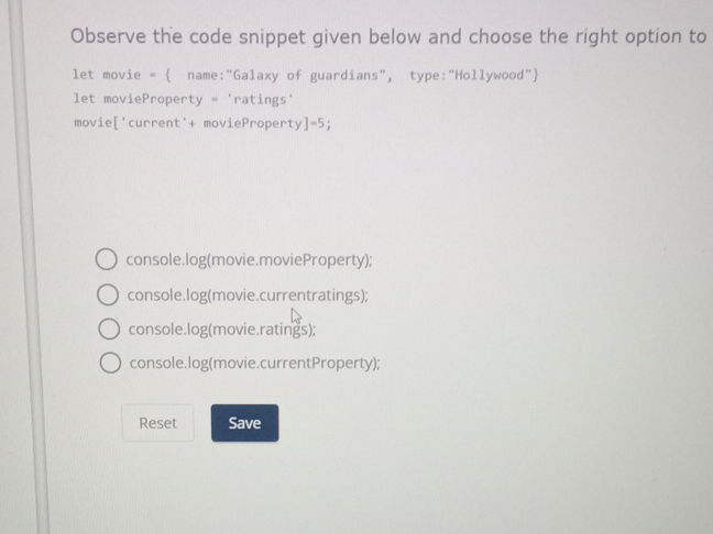 Observe the code snippet given below and | StudyX