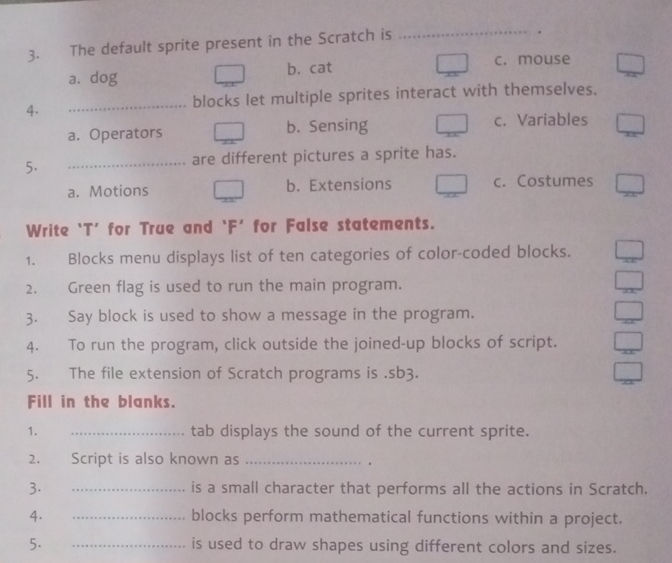 3 The default sprite present in the Scratch | StudyX