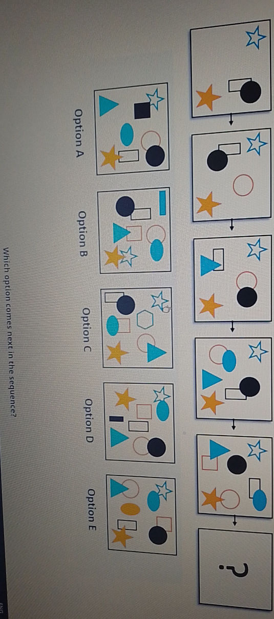 Which option comes next in the sequence