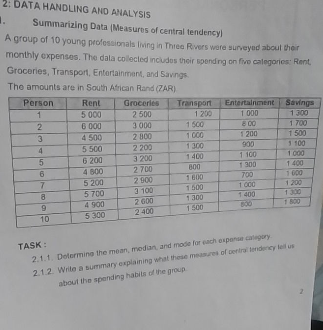 2: DATA HANDLING AND ANALYSIS 1. Summarizing | StudyX