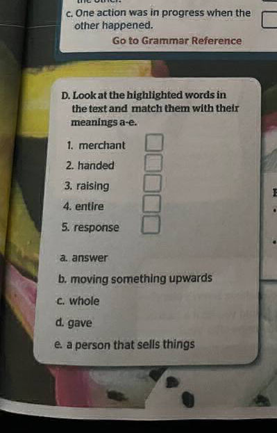 D. Look at the highlighted words in the text | StudyX