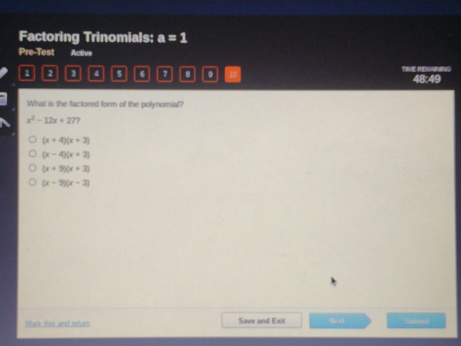 What is the factored form of the polynomial | StudyX