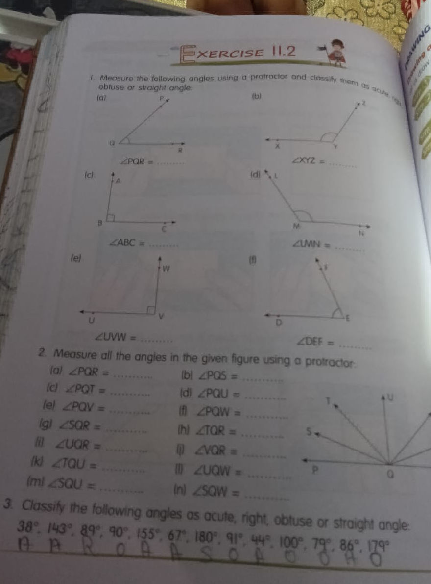 1. Measure the following angles using a | StudyX