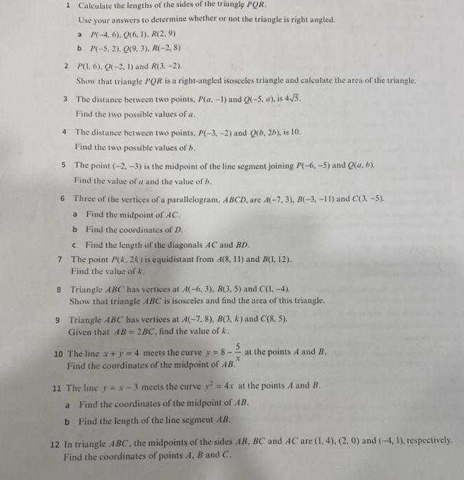 1 Calculate the lengths of the sides of the | StudyX