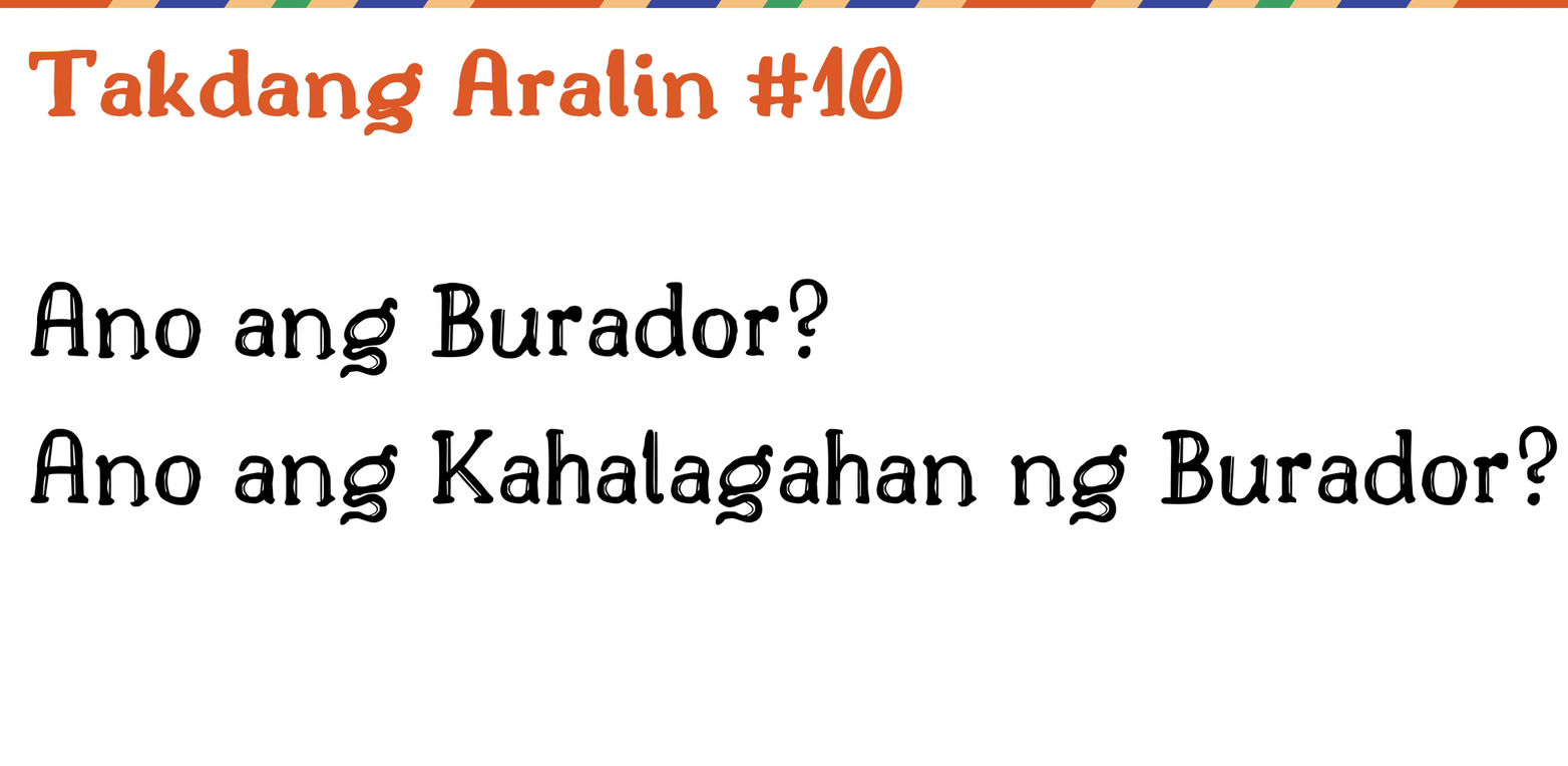 Burador Example Ano ang Burador? Ano ang Kahalagahan ng | StudyX
