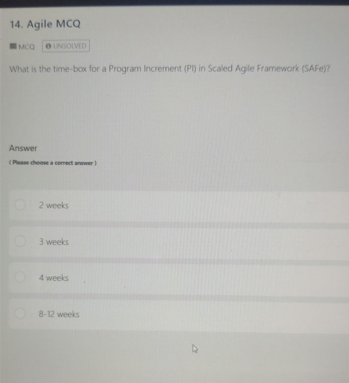 What is the time-box for a Program Increment