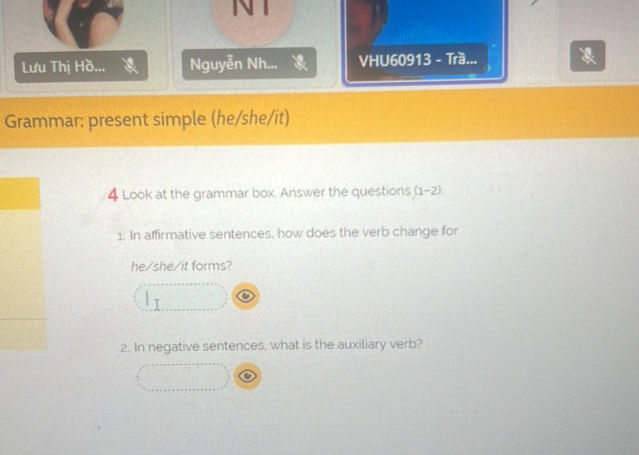 Grammar present simple (he/she/it) 4 Look at | StudyX