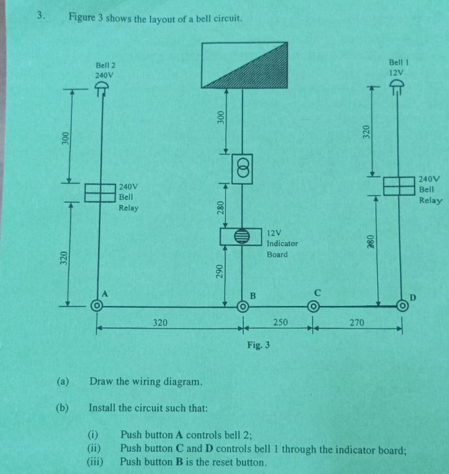 Figure 3 shows the layout of a bell circuit.