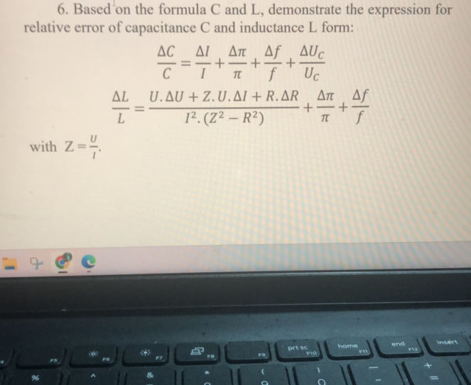 Relative Expression Formula Based on the formula C and L, demonstrate | StudyX