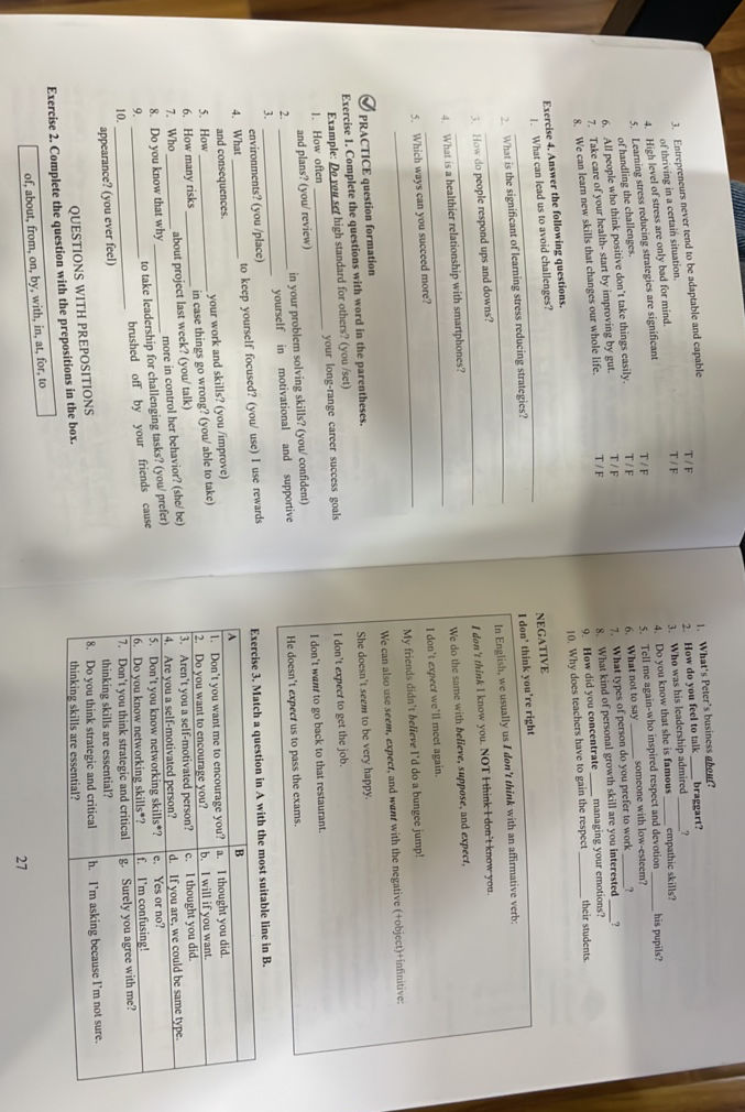 Exercise 1. Complete the questions with word | StudyX