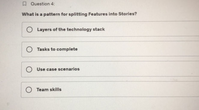 Question 4 What is a pattern for splitting StudyX
