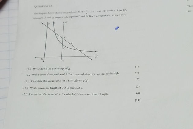 The diagram below shows the graphs of f(x) = | StudyX