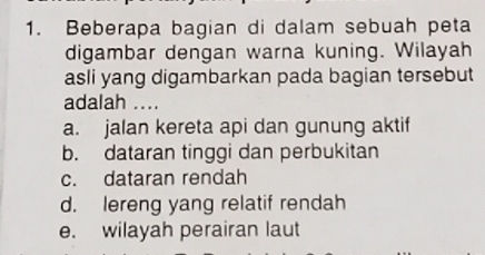 1. Beberapa bagian di dalam sebuah peta | StudyX