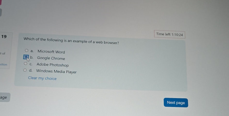 Which of the following is an example of a