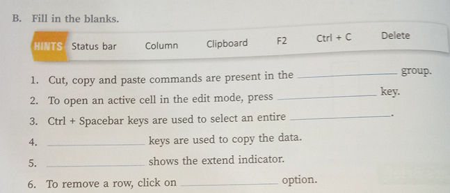 Cut, copy and paste commands are present in