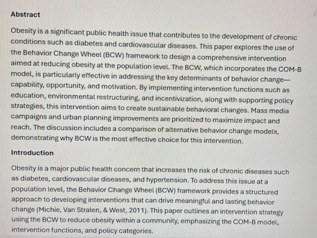 Abstract Obesity is a significant public | StudyX