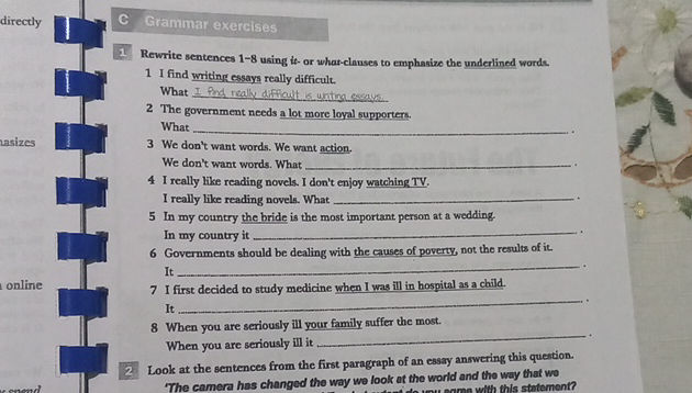 Sentence Using It Without Using Is Rewrite sentences 1-8 using it- or