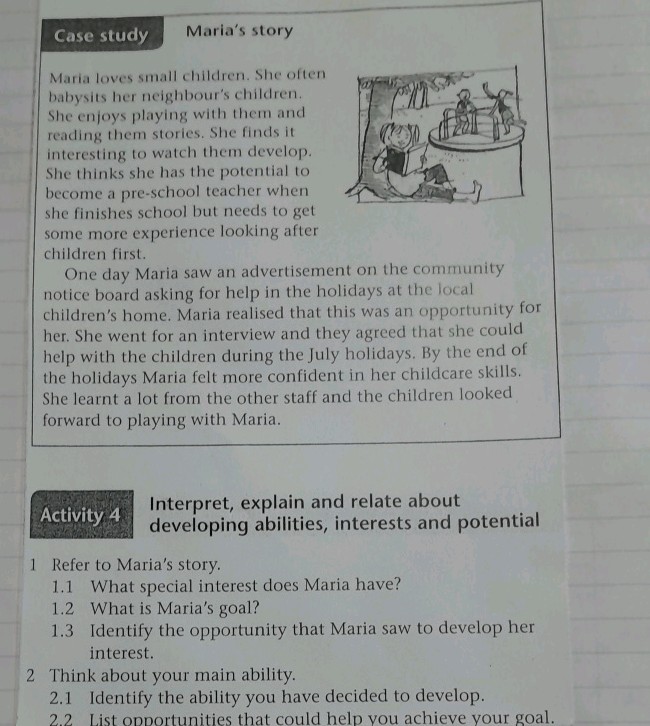 Case study Marias story Maria loves small
