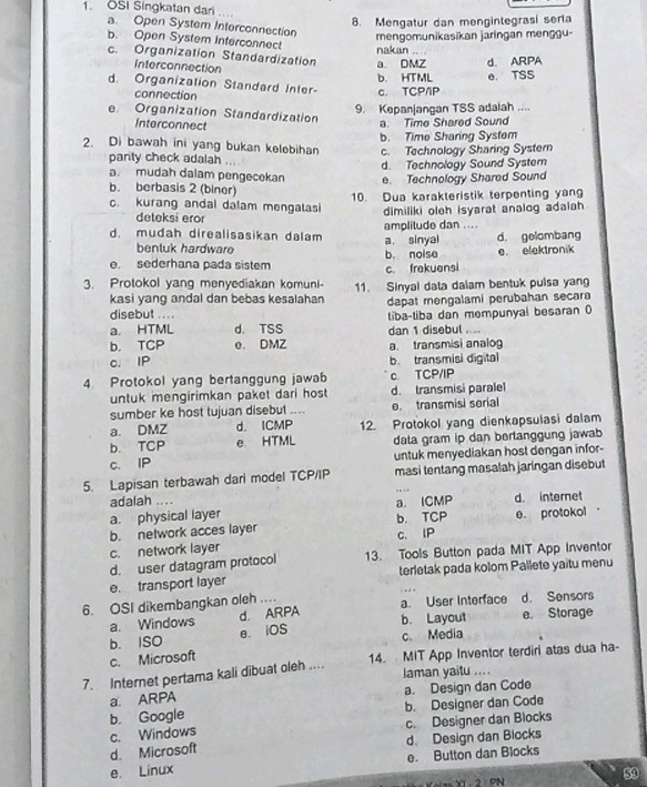 Open Calc Osi Code 1 OSI Singkatan dari a Open System | StudyX