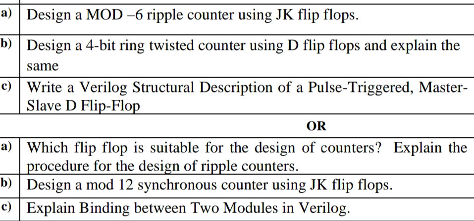 a) Design a MOD 6 ripple counter using JK | StudyX