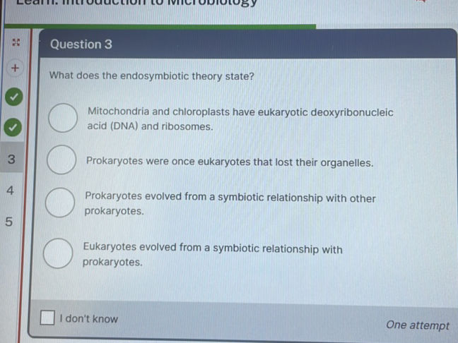 What does the endosymbiotic theory state | StudyX