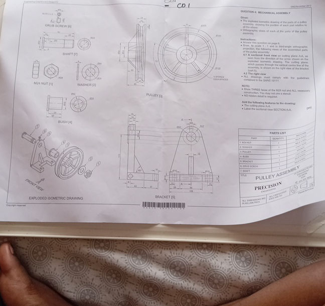 Given Exploded isometric drawing of the | StudyX