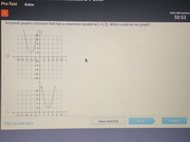 Tempestt graphs a function that has a