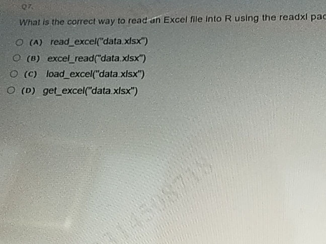 What is the correct way to read an Excel | StudyX