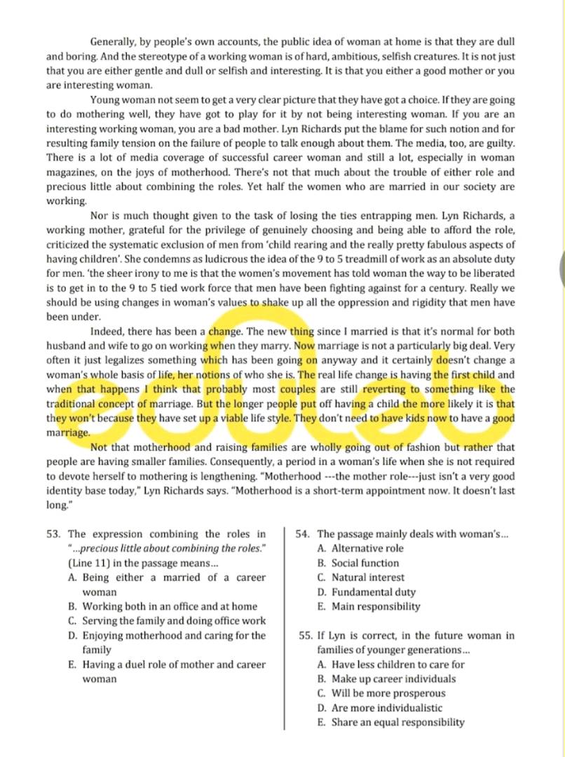 53. The expression combining the roles in | StudyX