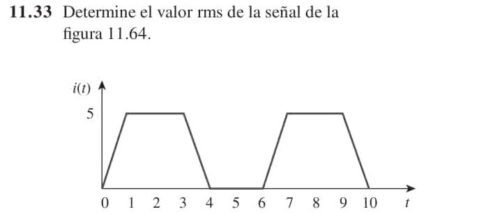Valor Systems Rms 1133 Determine el valor rms de la seal de la | StudyX