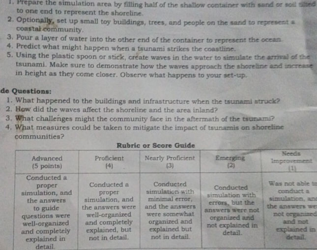 1. Prepare the simulation area by filling | StudyX