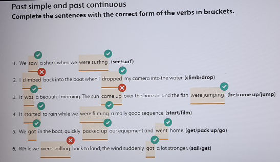 Past simple and past continuous Complete the | StudyX